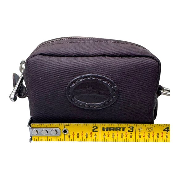 Vintage Longchamp Paris Small Black Nylon Makeup Cosmetic Shaving Men Bag READ - Picture 5 of 9